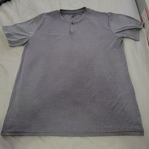 Blue black stretch henley